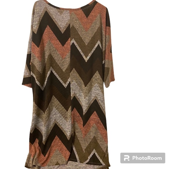 Ultra Teeze Women’s Pull Over Plus Size 2x Chevron Print Knit Dress. - Picture 4 of 6